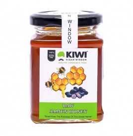 Kiwi Kisan Window Raw Jamun Honey   Glass Jar  350 grams